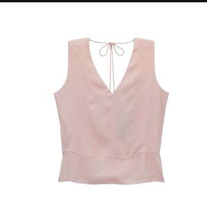 EVERLANE The Satin V-Neck Top